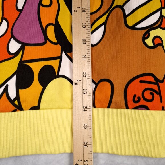 Puma BRITTO Hoodie Mens Large Yellow Orange AOP Graffiti Art Streatwear 90s insp - Picture 14 of 16